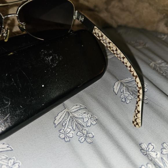 Coach Gold Frame Aviator Sunglasses - Picture 7 of 8